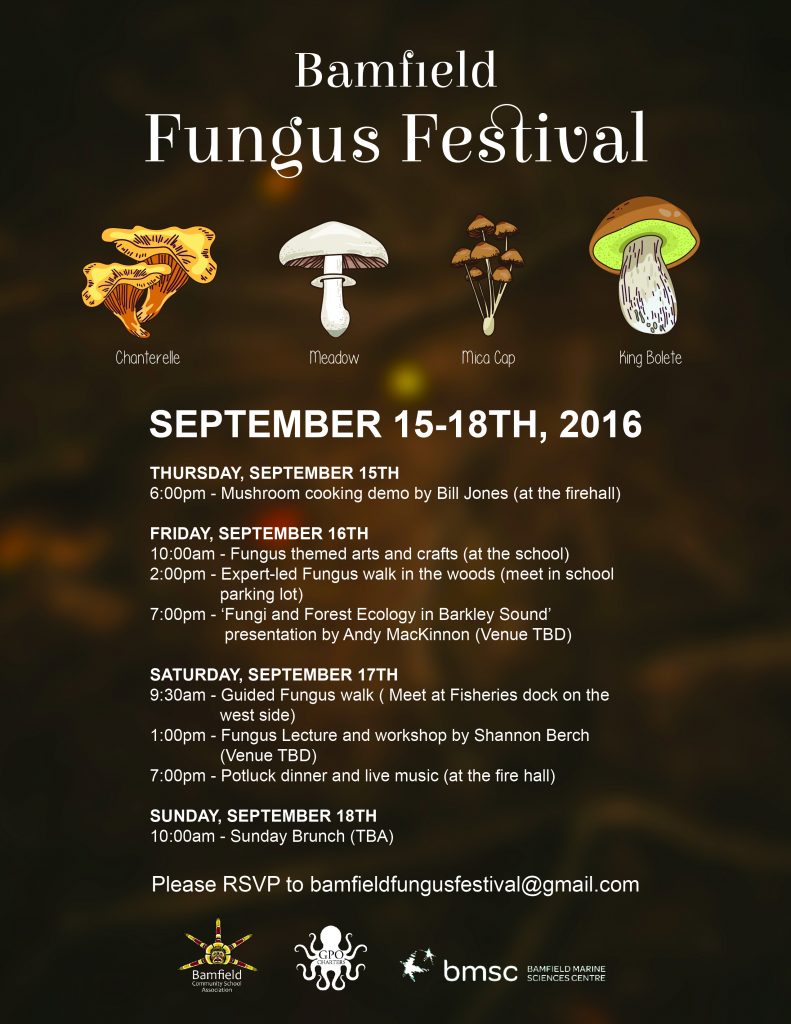 Bamfield Fungus Festival Bamfield Community School Association