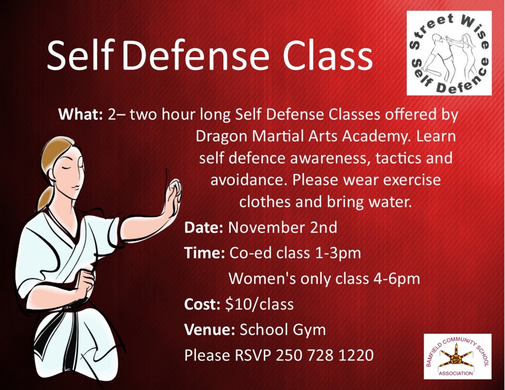 Self Defense Classes Bamfield Community School Association